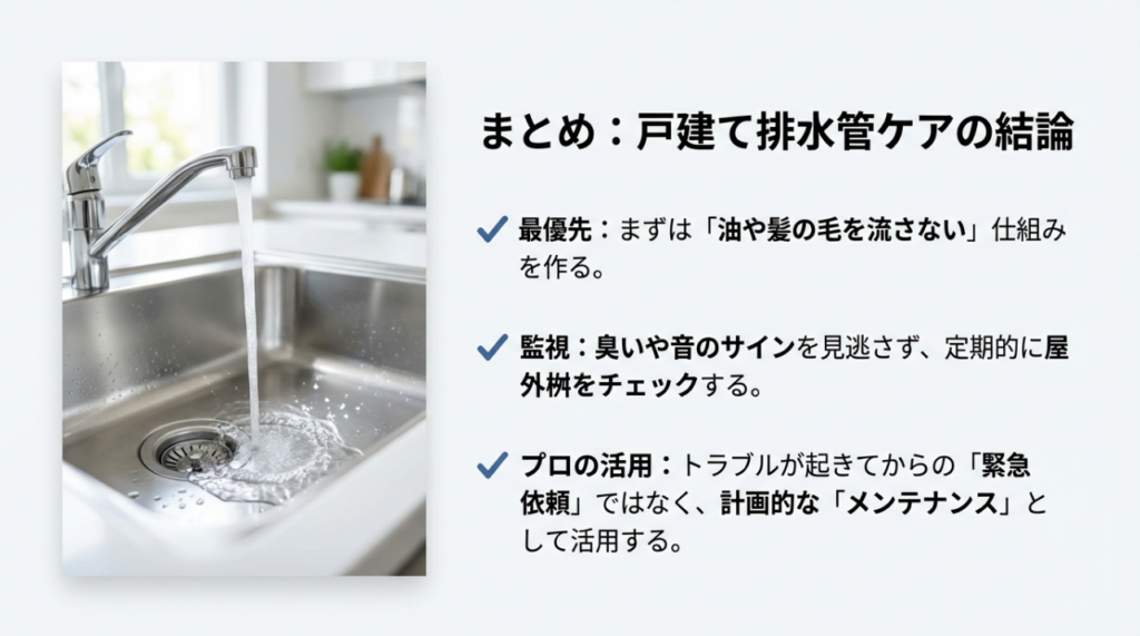 戸建ての排水管洗浄は不要?に関するまとめ