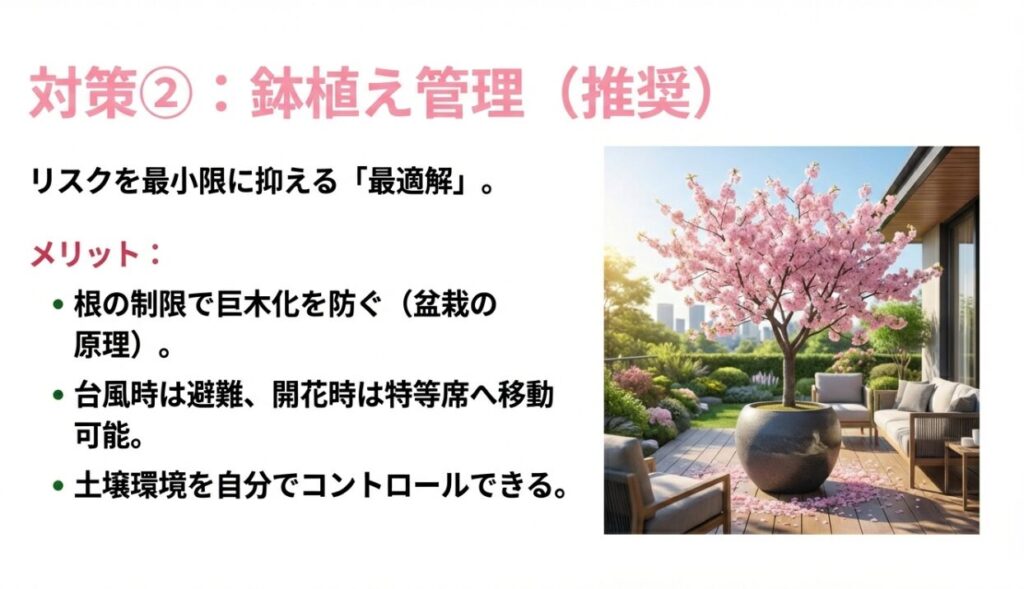 桜は地植えより鉢植えがおすすめ