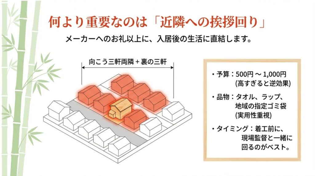 近所への挨拶回りと粗品の選び方