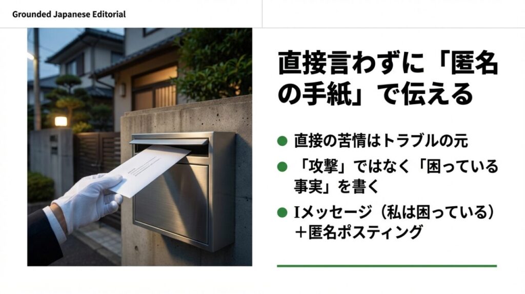 直接言わずに匿名の手紙で伝える方法