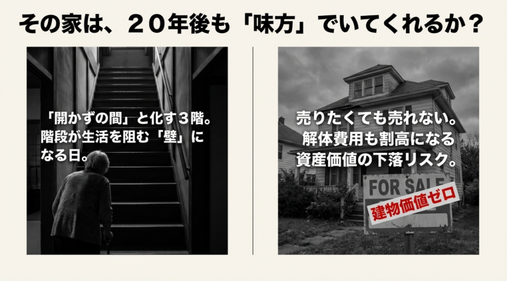 老後は階段がきつい生活になるリスクを解説
