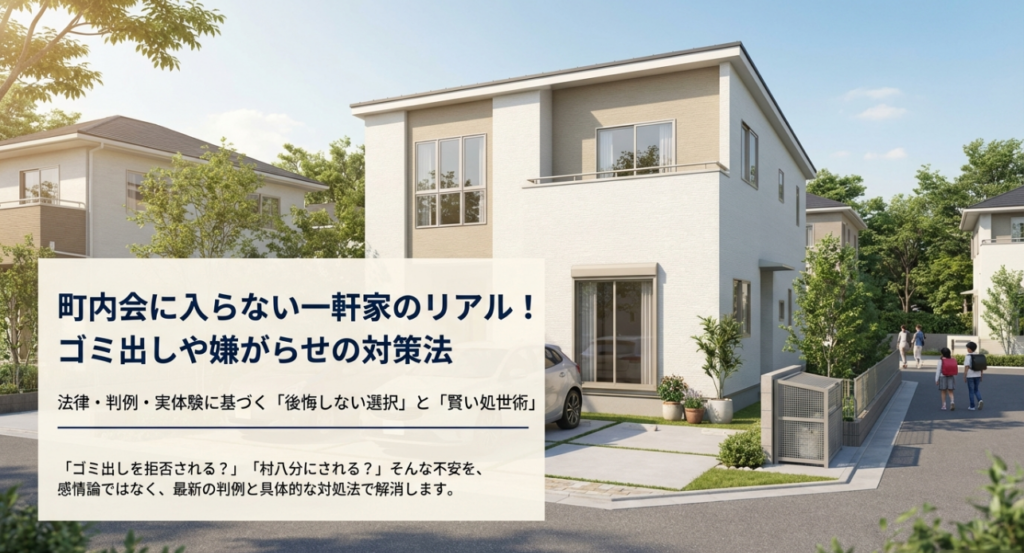 町内会入らない一軒家のリアル