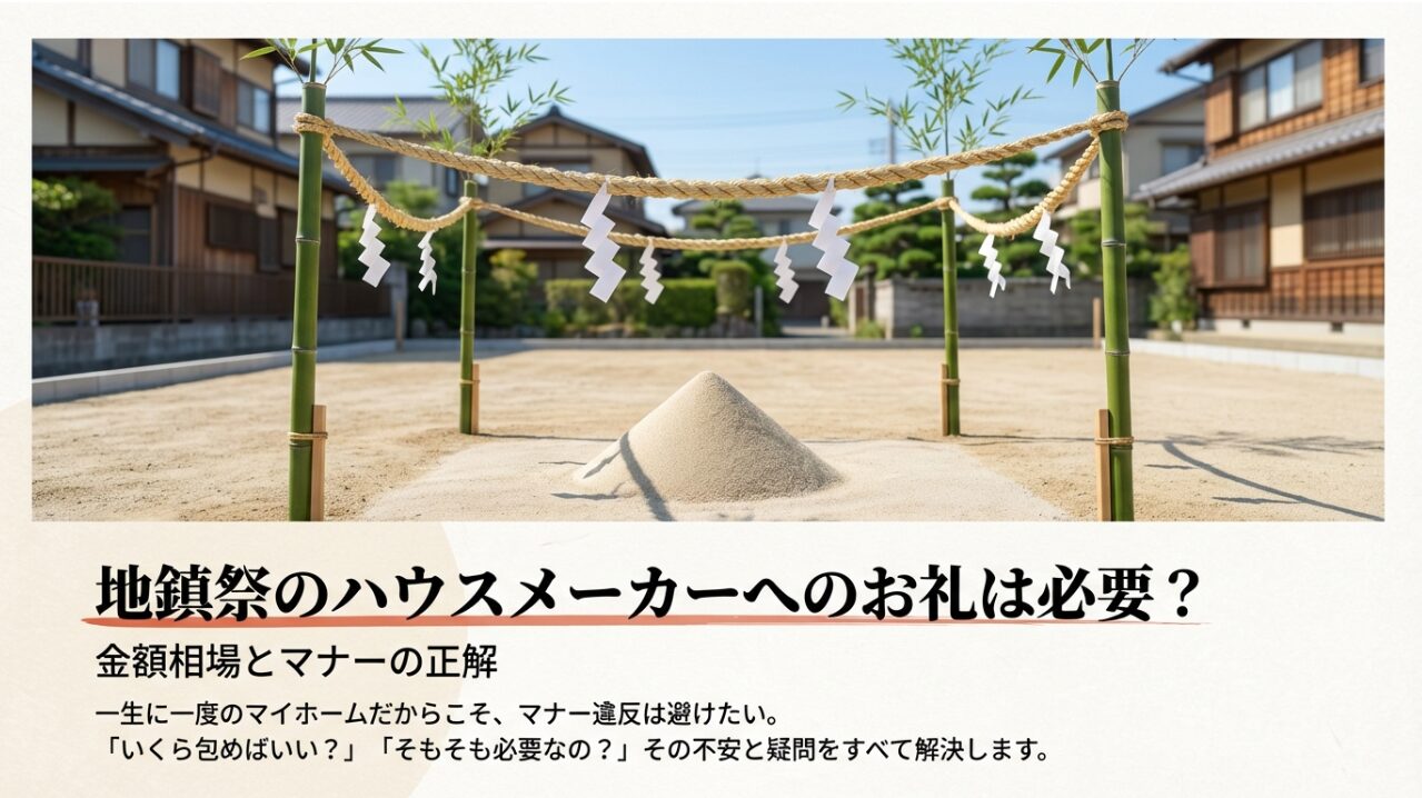 地鎮祭のハウスメーカーへのお礼は必要？