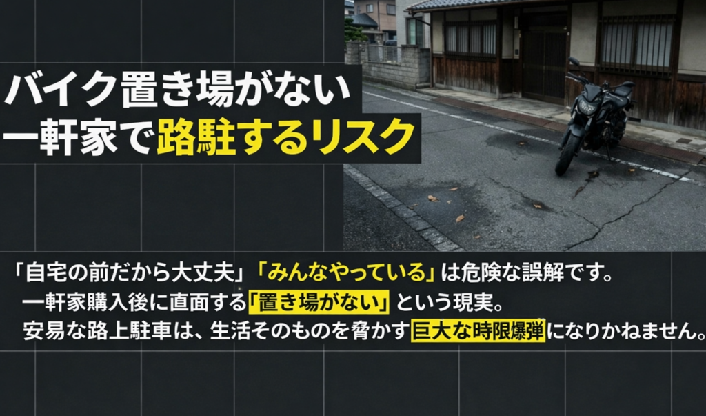 バイク置き場がない一軒家で路駐するリスクを解説