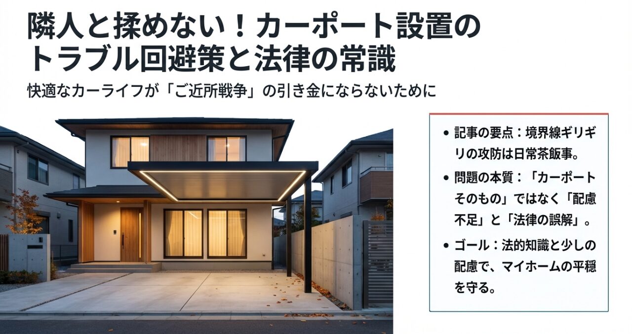 カーポートで隣人とトラブル回避方法