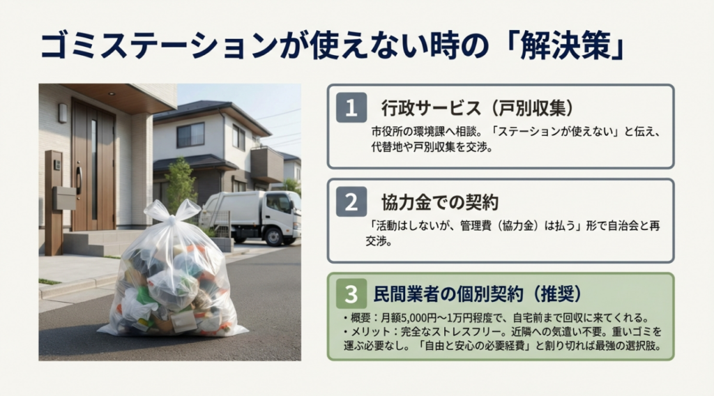 ゴミステーションが使えない時の代替案