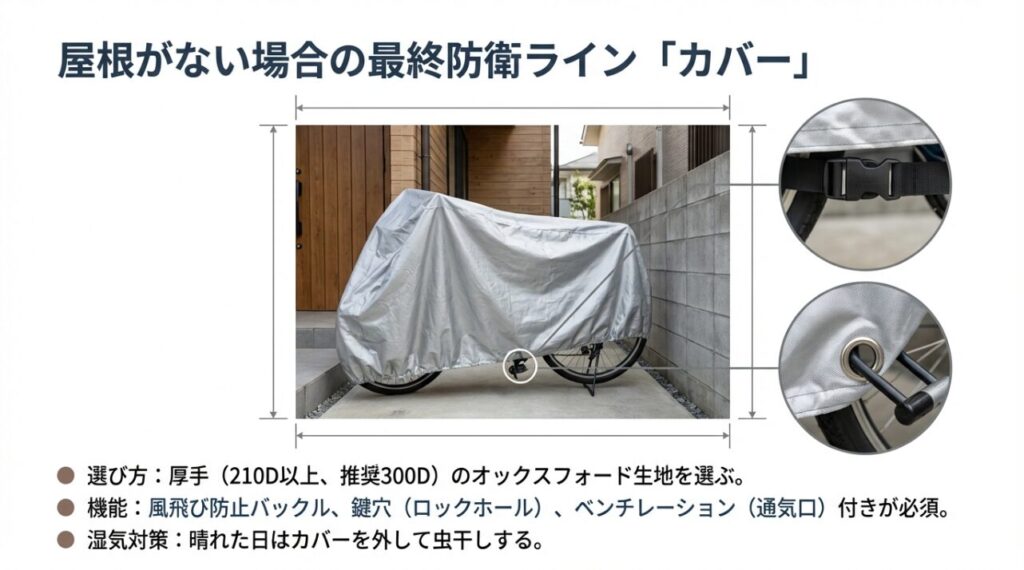 雨ざらしを防ぐカバーの選び方