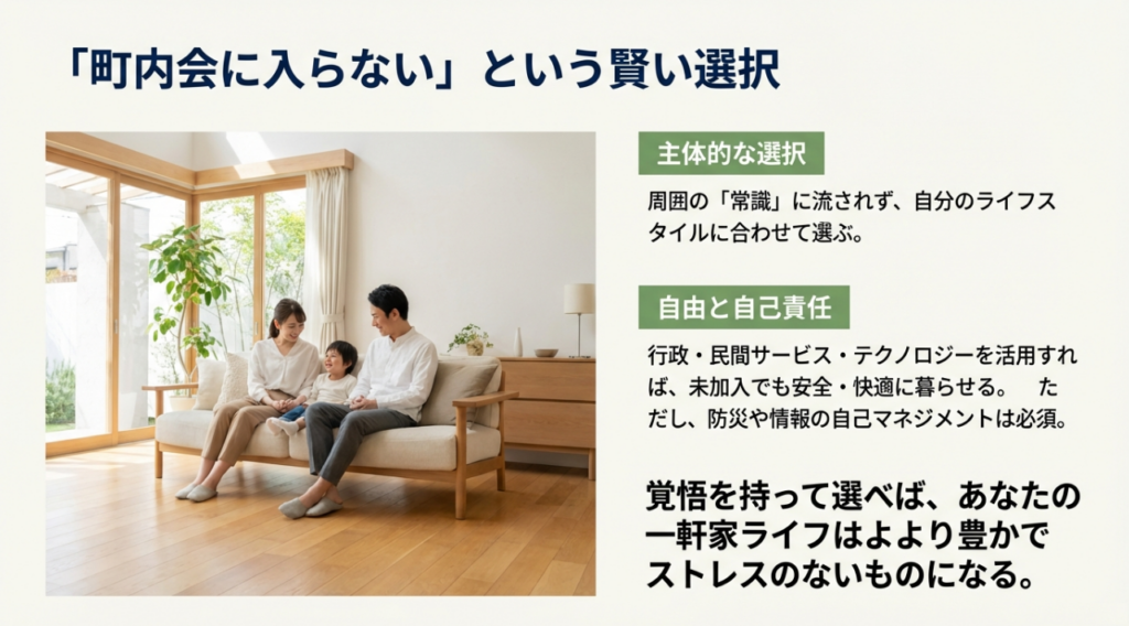 一軒家で町内会に入らない賢い選択