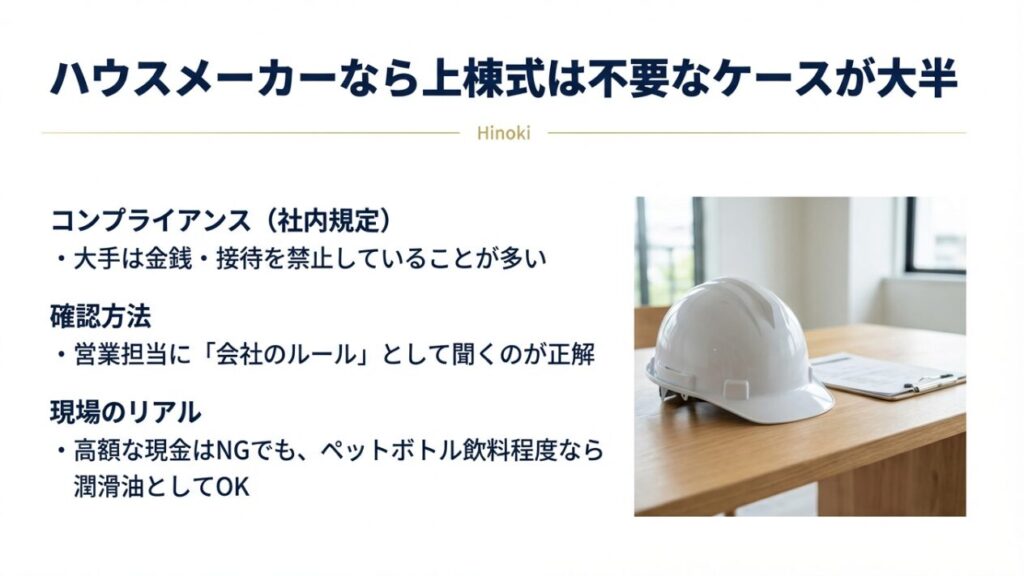 ハウスメーカーなら上棟式は不要なケースも