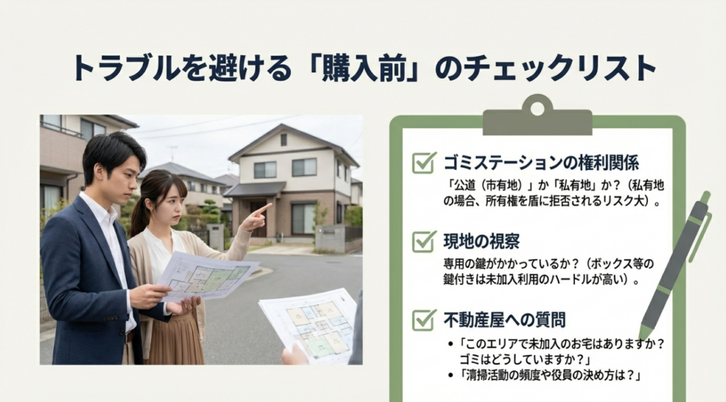 ご近所トラブルを避ける事前の調査