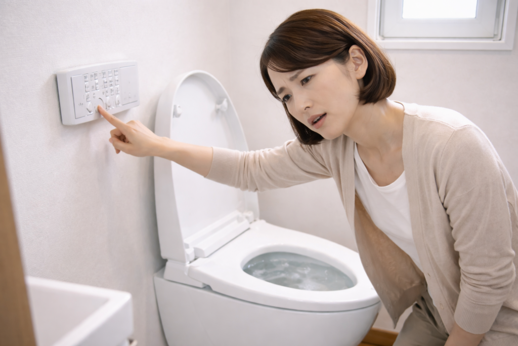 3階トイレの水圧不足や流れない問題があることを解説
