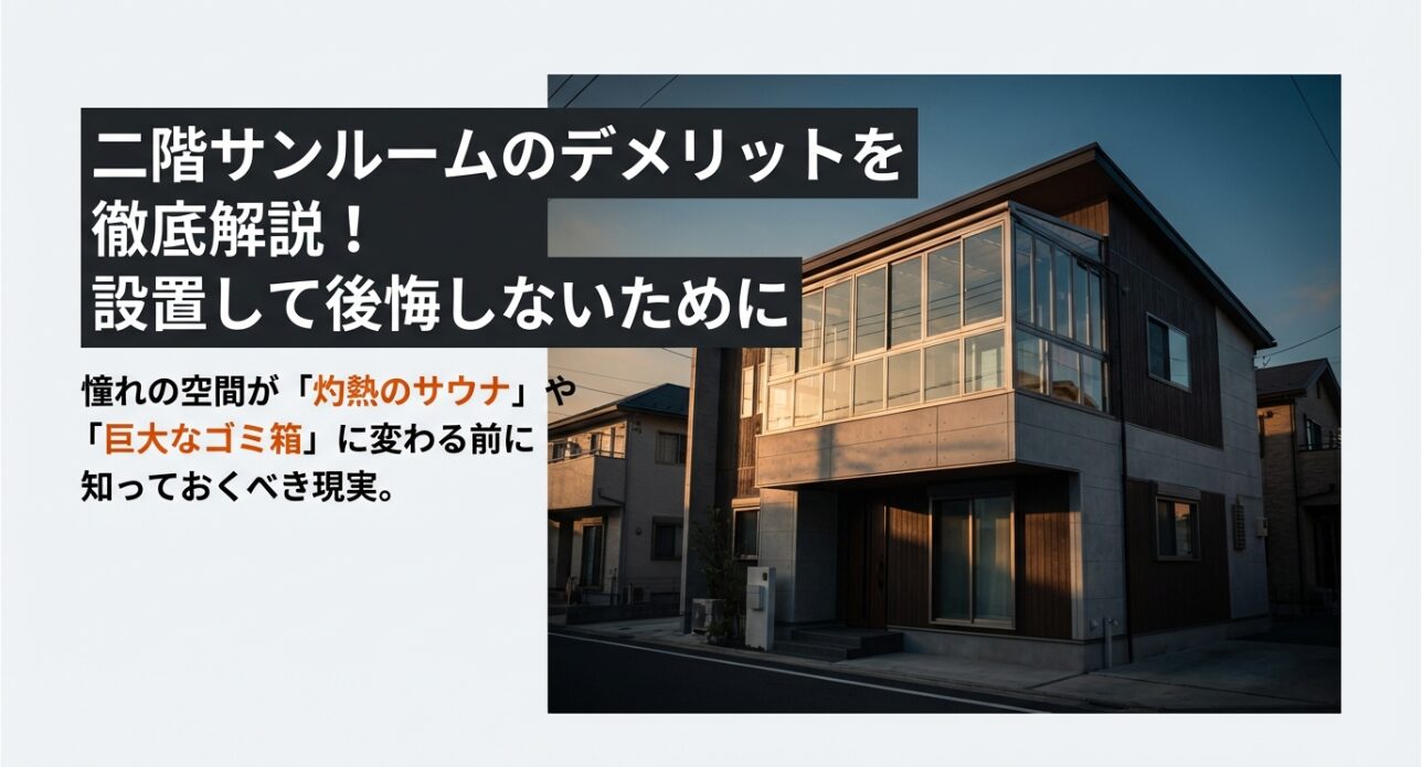 二階のサンルームのデメリットとは？