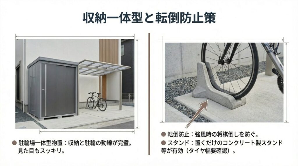 おしゃれな物置と一体化させる