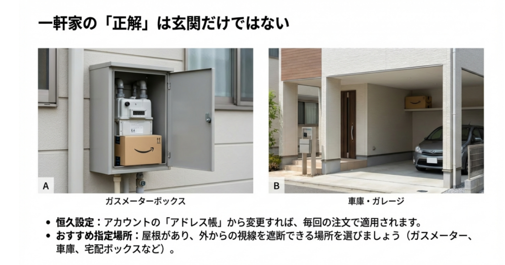 雨や風から荷物を守る置き場所