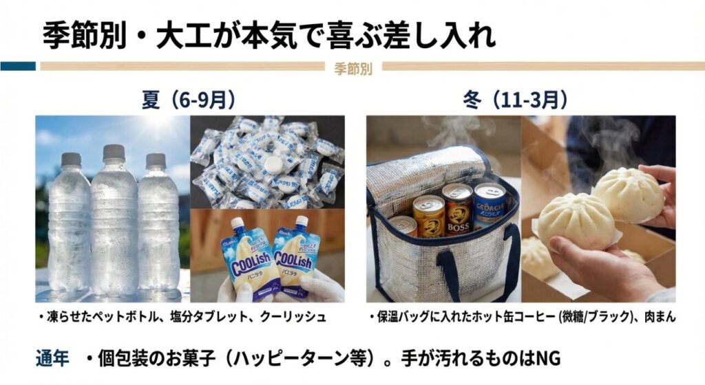 季節別で喜ばれる差し入れランキング