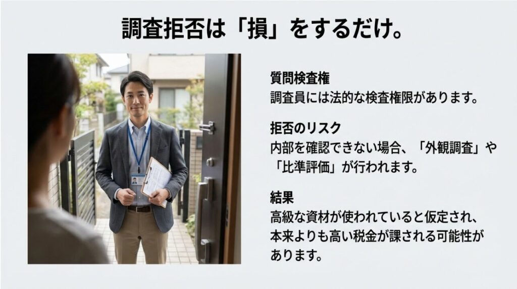 家屋調査を無視や拒否するとどうなるか