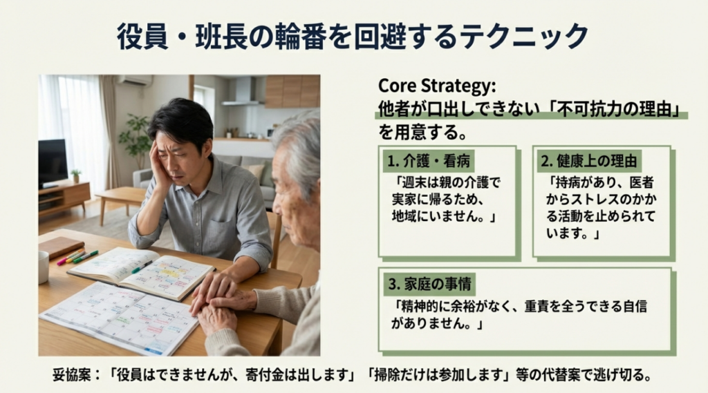 役員や班長を回避する会話テクニック