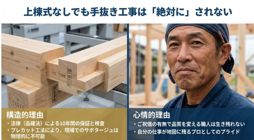 上棟式なしでも手抜き工事はされない理由