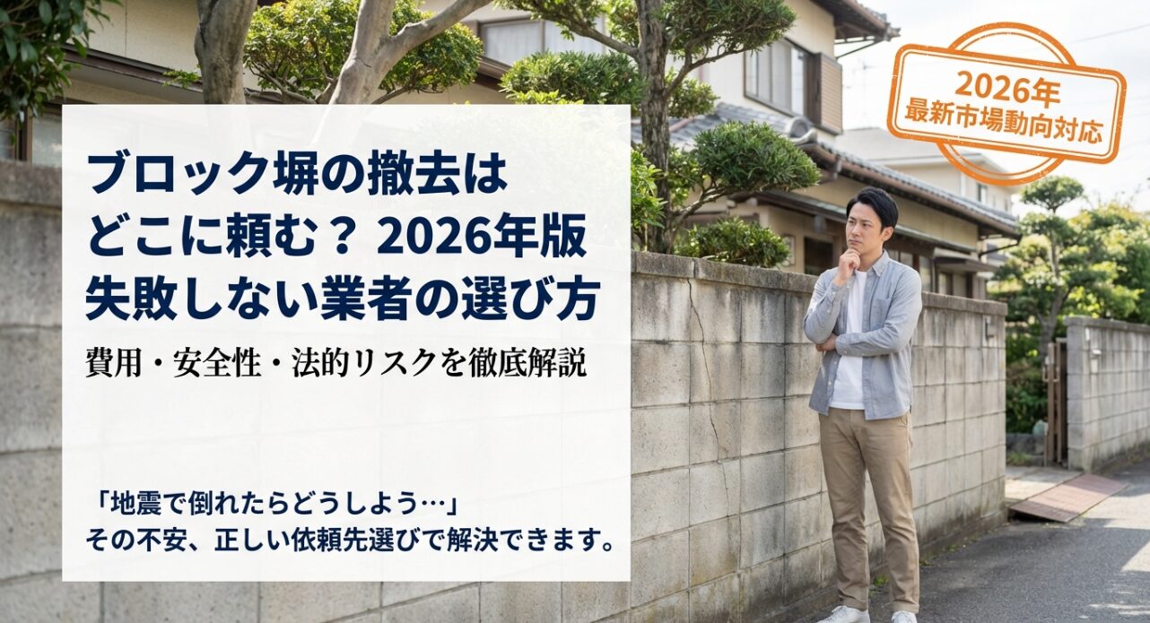 ブロック塀の撤去どこに頼む