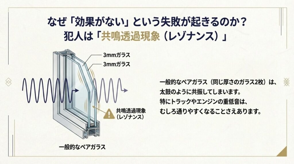 二重窓でも防音効果なし?失敗するガラスの選び方