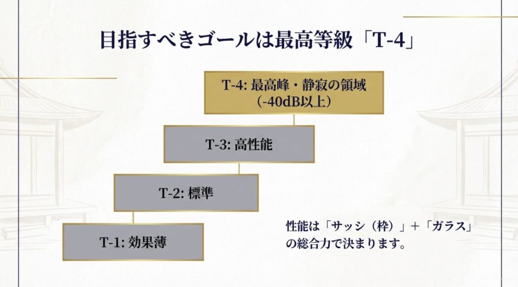 デシベル数値で見る二重窓の遮音性能とT等級