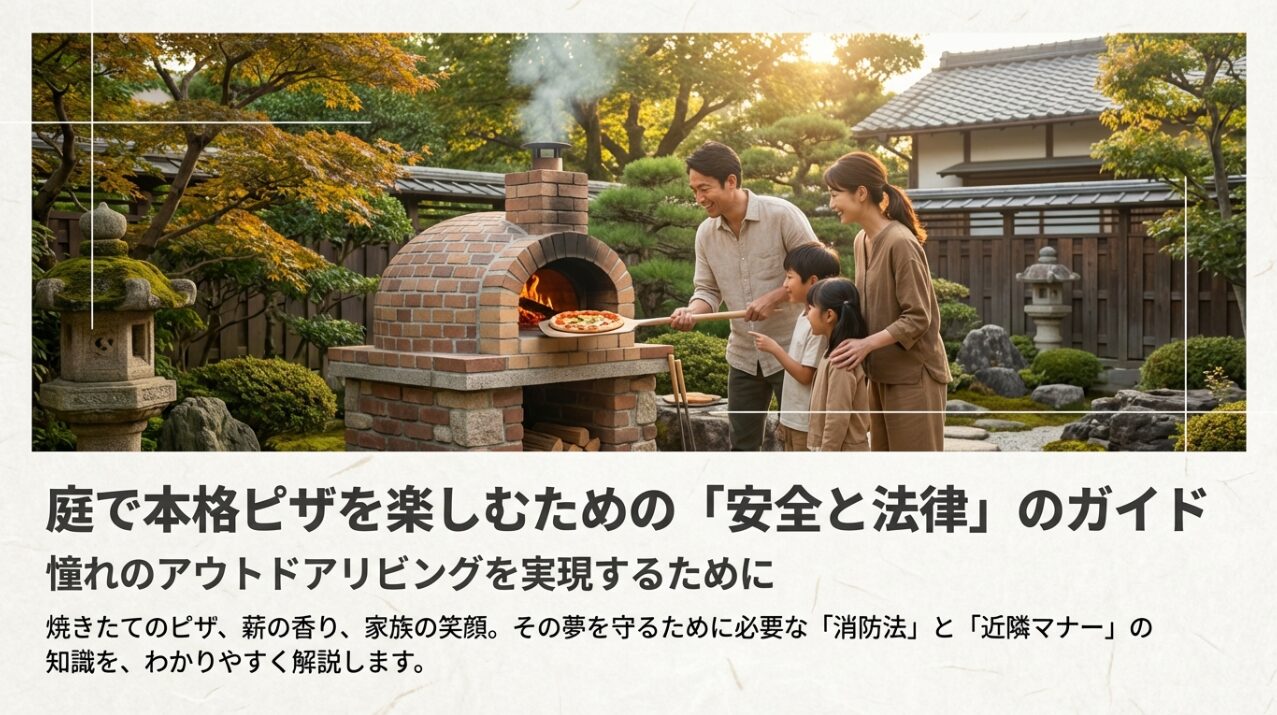 庭でピザ釜は消防法に違反？