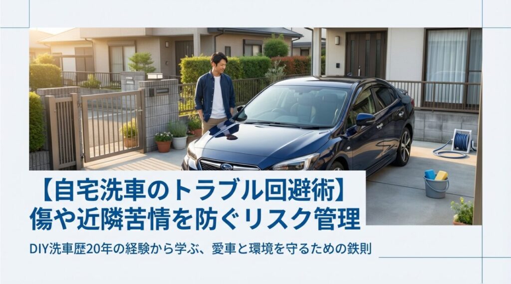 自宅洗車でトラブル